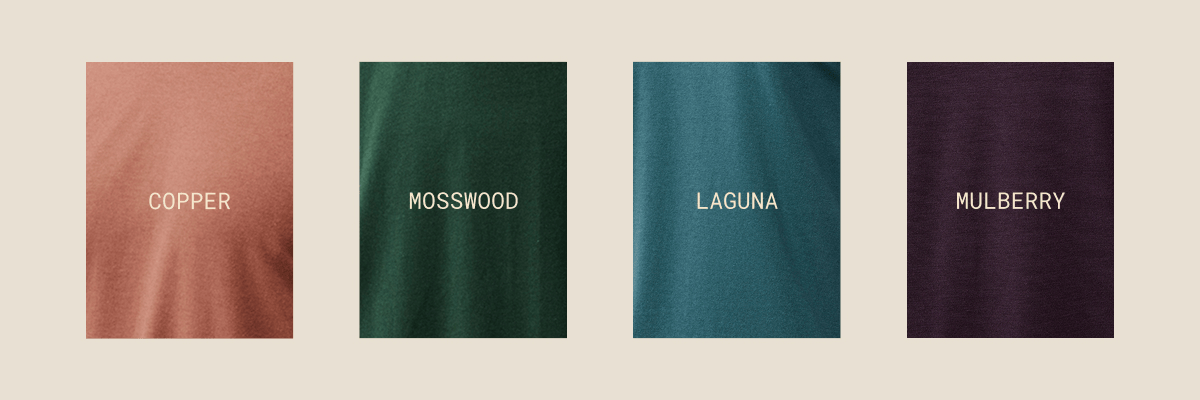 Copper, mosswood, laguna, mulberry