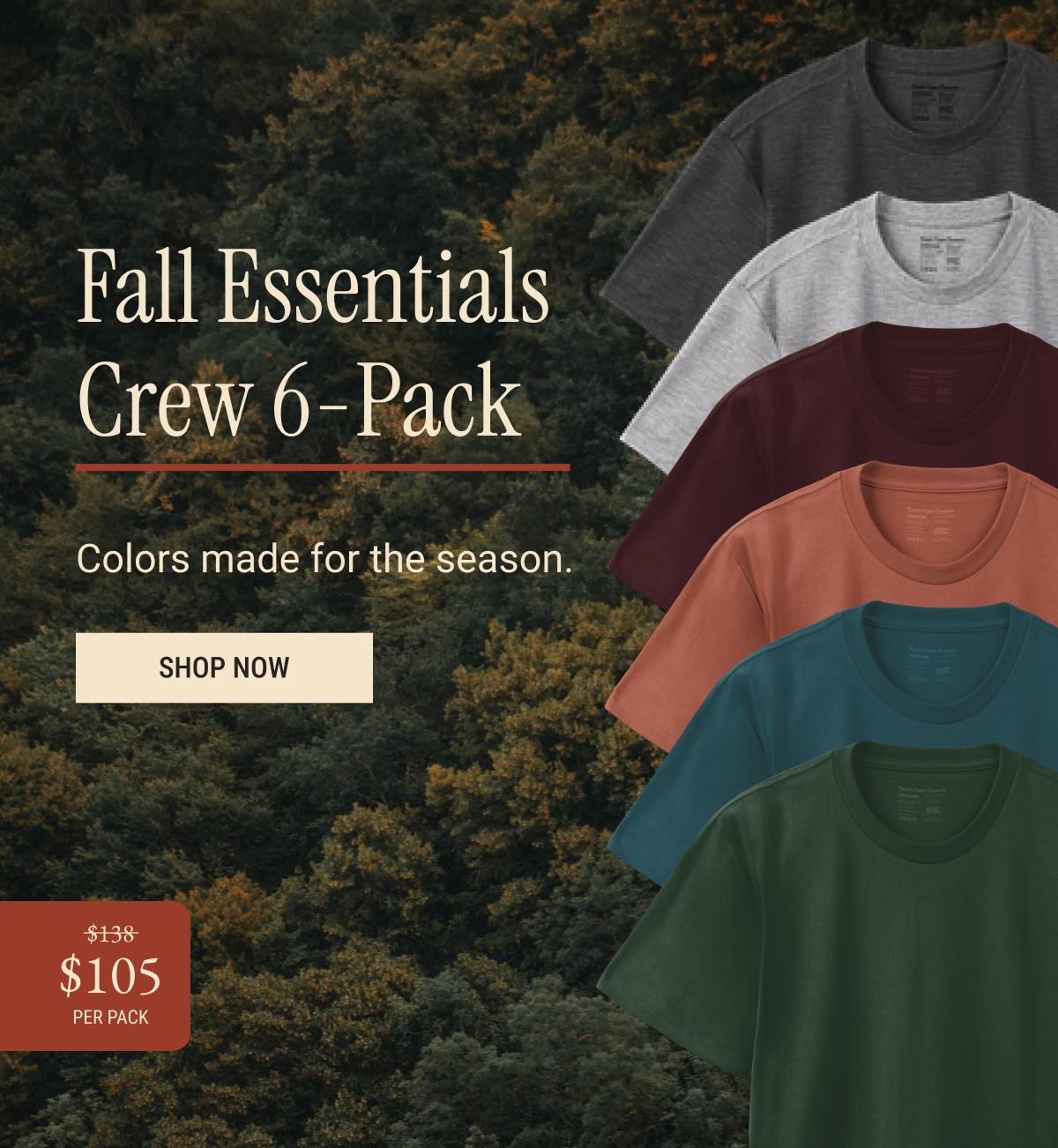 Fall essentials crew 6-pack