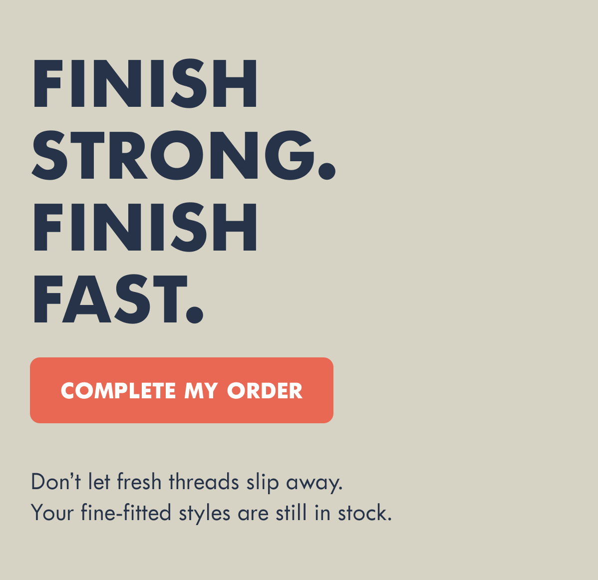 Complete my order