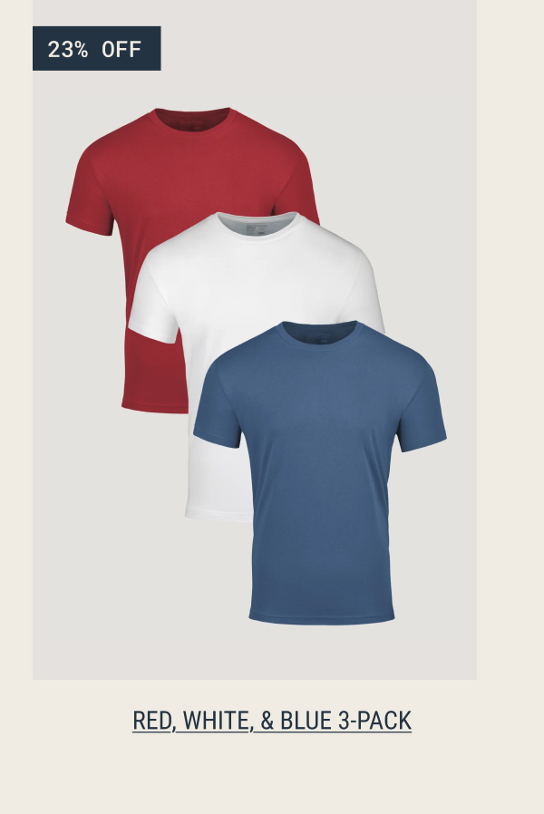 Red, white, and blue 3-pack