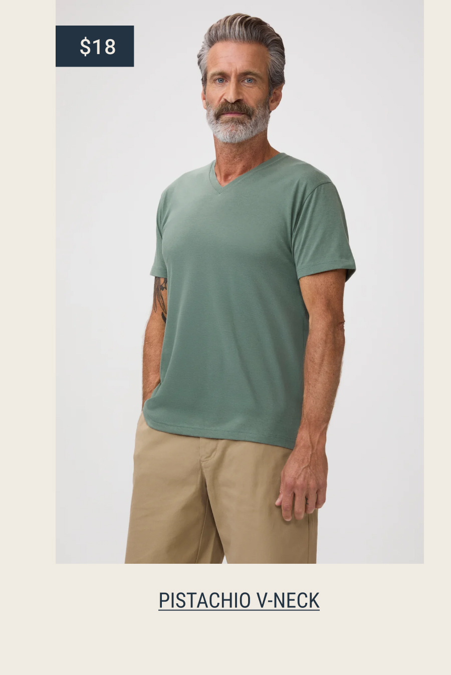 Pistachio v-neck