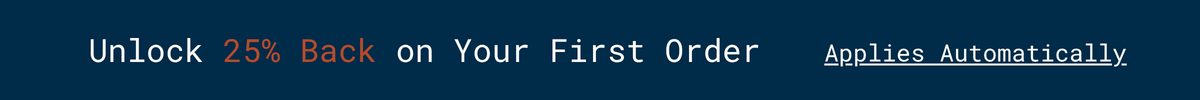 25% cashback on your first order