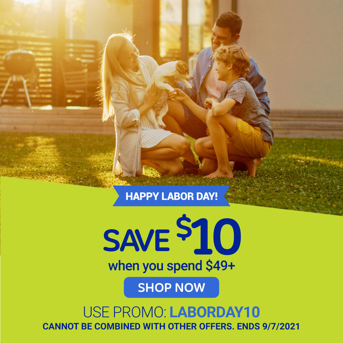 Save $10 when you spend $49+ with code LABORDAY10