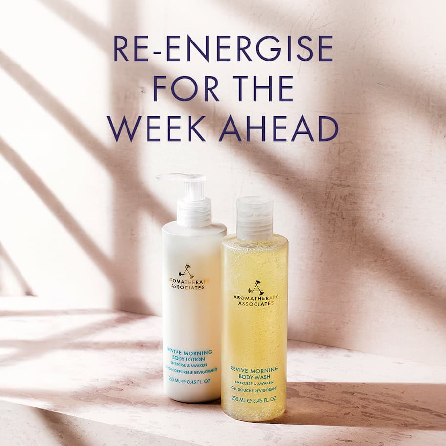 Re-Energise I Revive Morning Body Wash & Lotion I Aromatherapy Associates I 2025