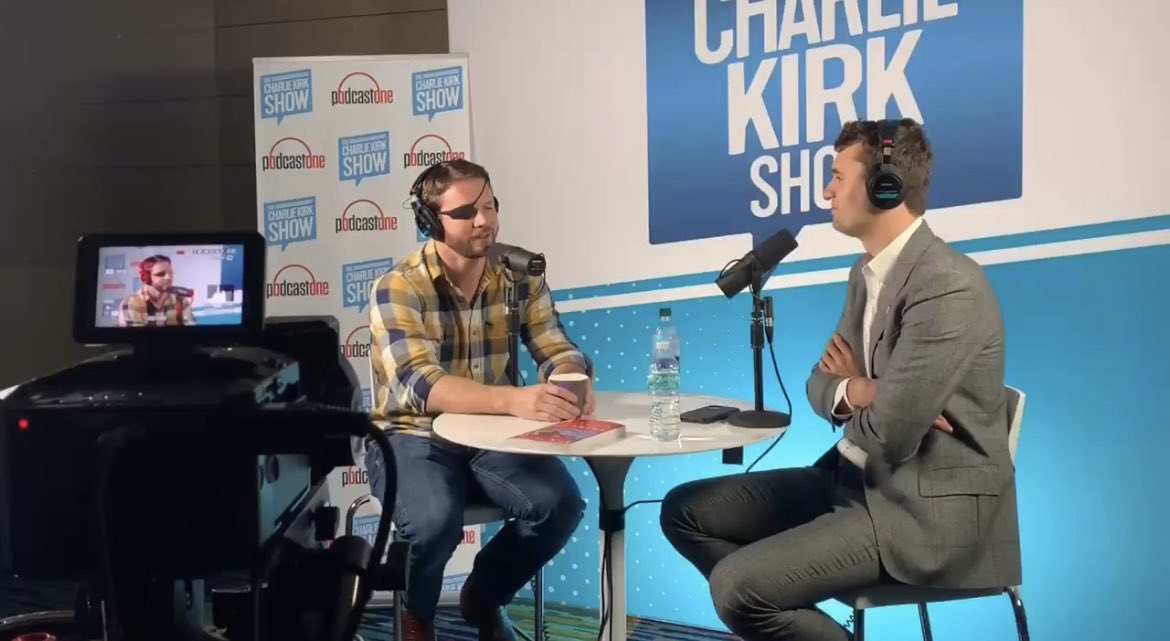 Charlie Kirk and Dan Crenshaw
