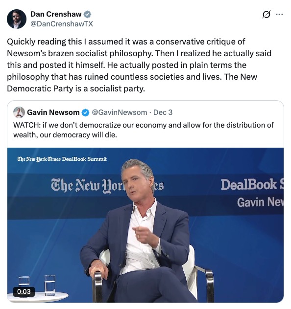 Gavin Newson sums up the true intent of the Democratic Party