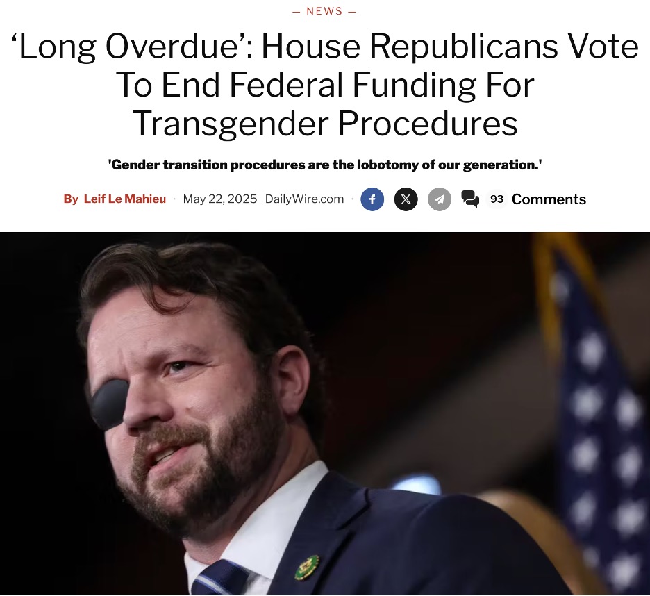Long Overdue: House Republicans vote to end federal funding for transgender procedures