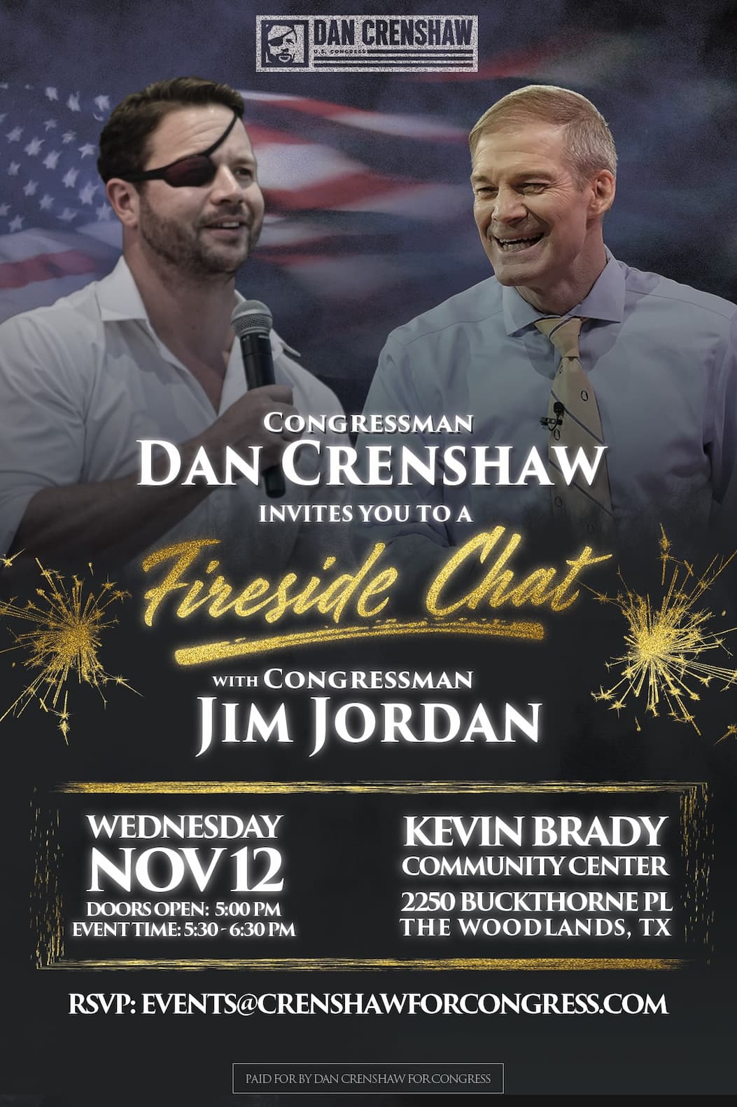 Dan Crenshaw - Jim Jordan Fireside Chat Invitation