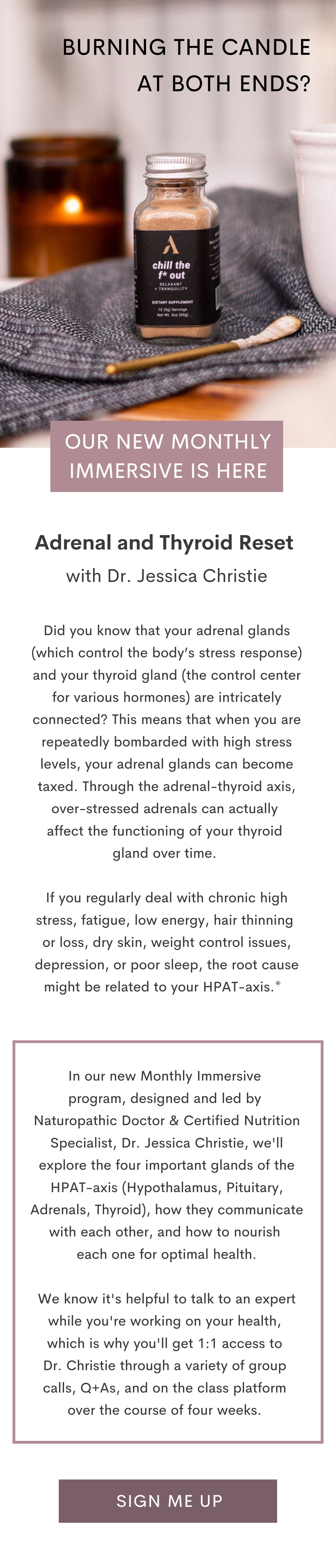 Get your adrenals in check. Apothekary