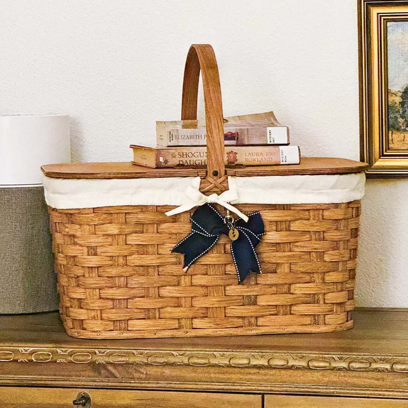 Large Vintage Picnic Basket