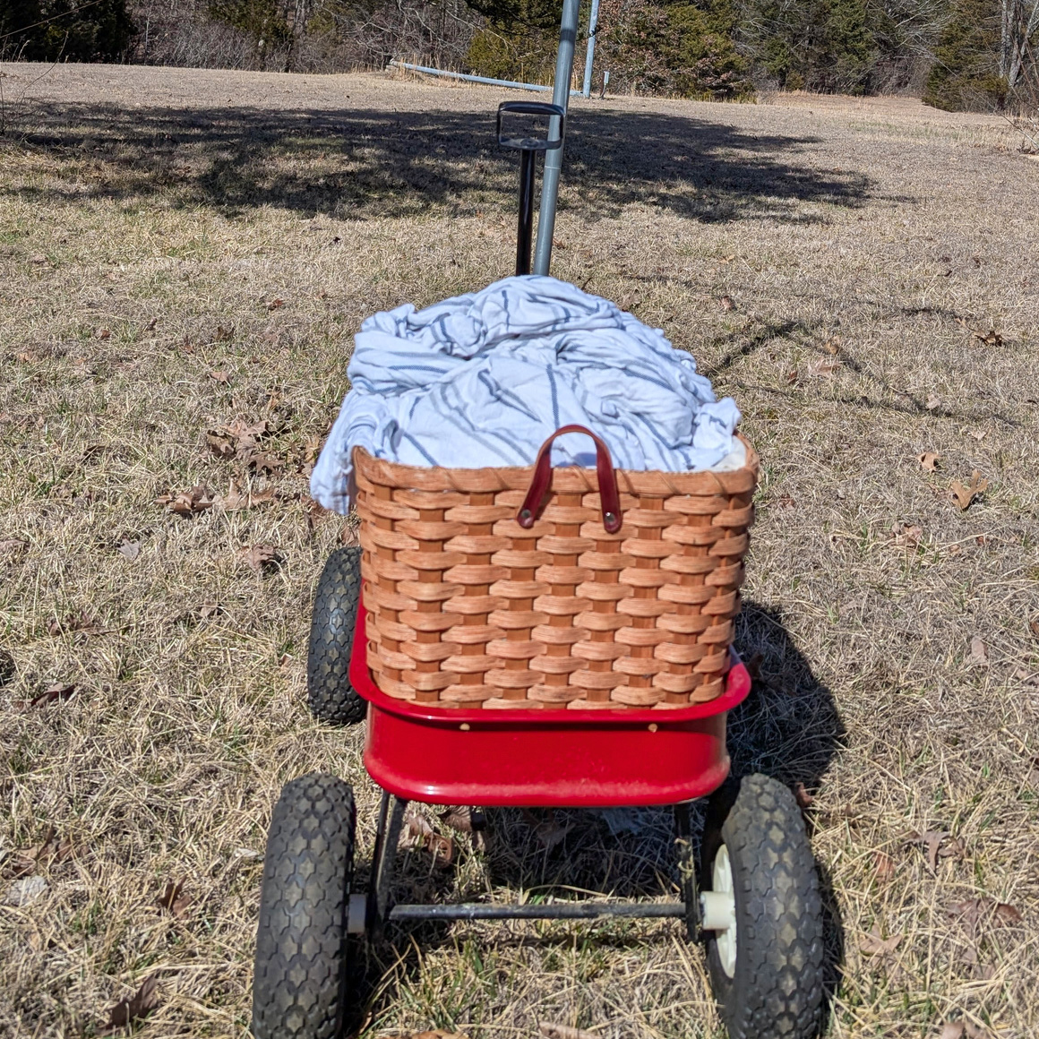 Vintage Wicker Laundry Basket