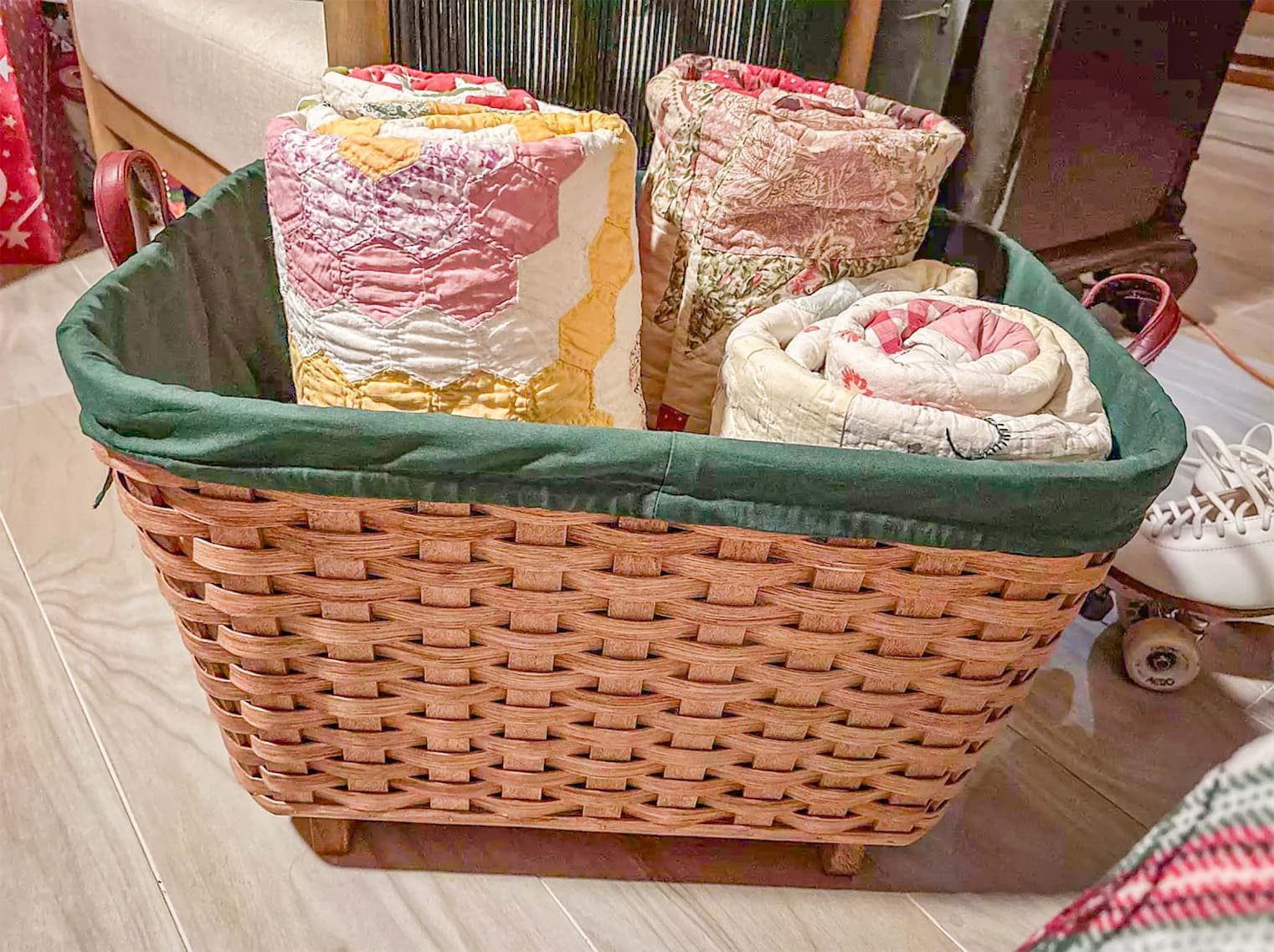 Throw Blanket Basket