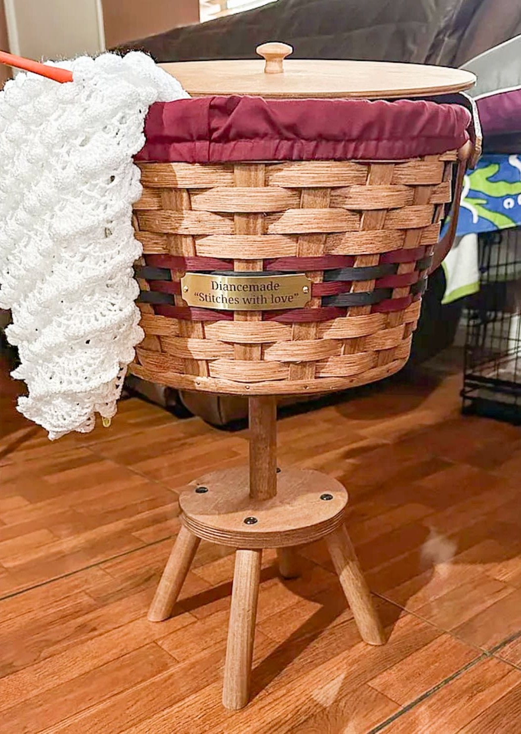 Antique Styled Sewing Basket