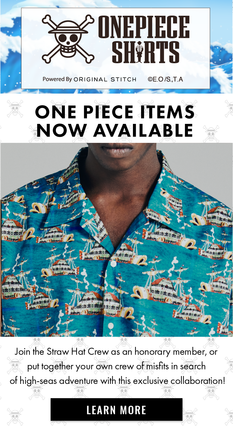 Custom ONE PIECE shirts are now available in collaboration with Original Stitch.