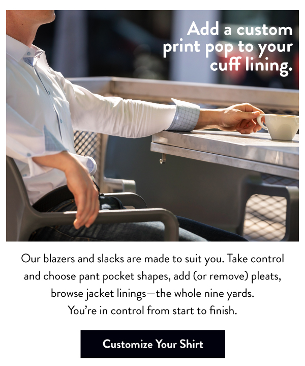 You're in control start to finish