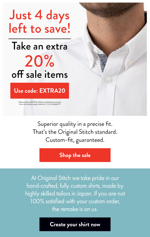 New Year Clearance Sale - Save an Extra 20%