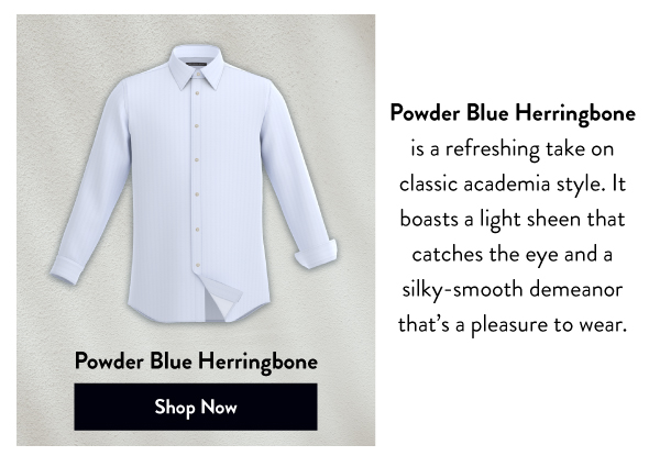 Powder Blue Herringbone