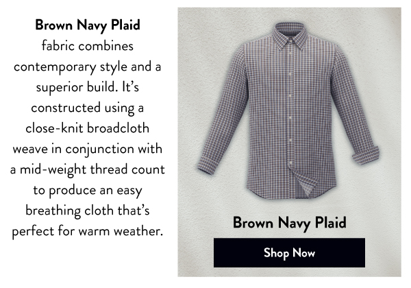 Brown Navy Plaid