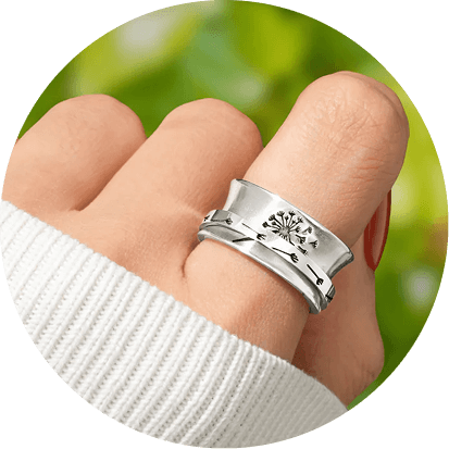 Dandelion Fidget Ring