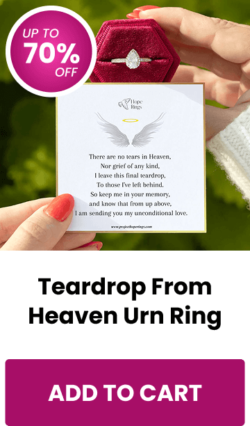 Teardrop From Heaven Urn Ring
