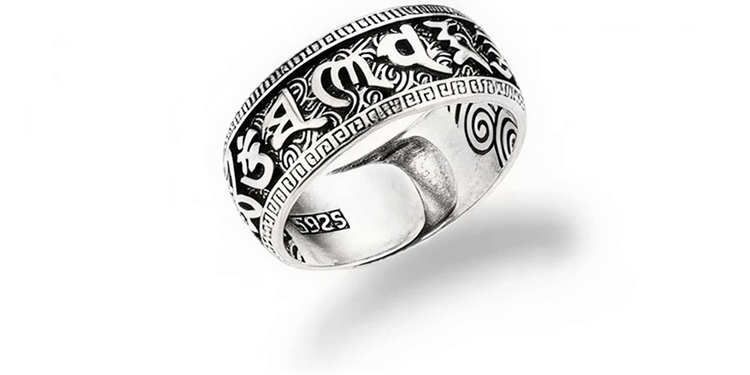 Buddhist Lucky Mantra Ring