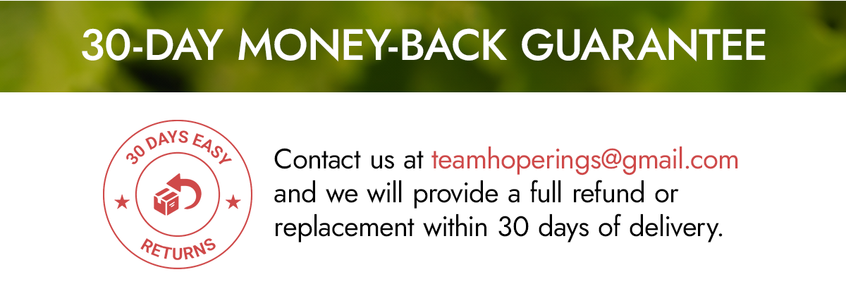 30 DAY money back guarantee