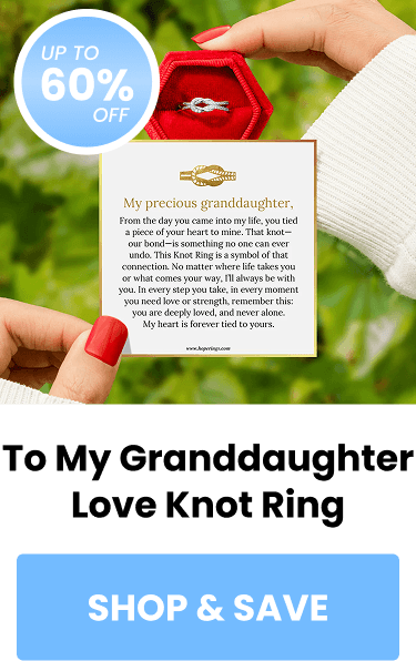 To My Granddaughter Love Knot Ring