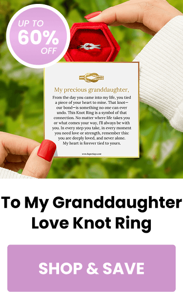 To My Granddaughter Love Knot Ring