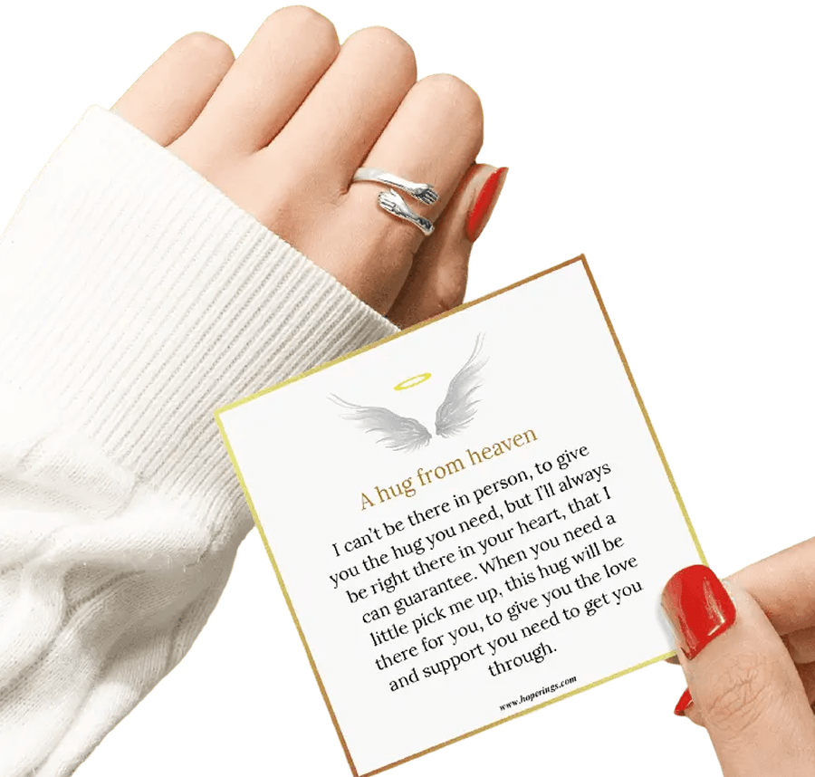 A woman showing her knuckle ring