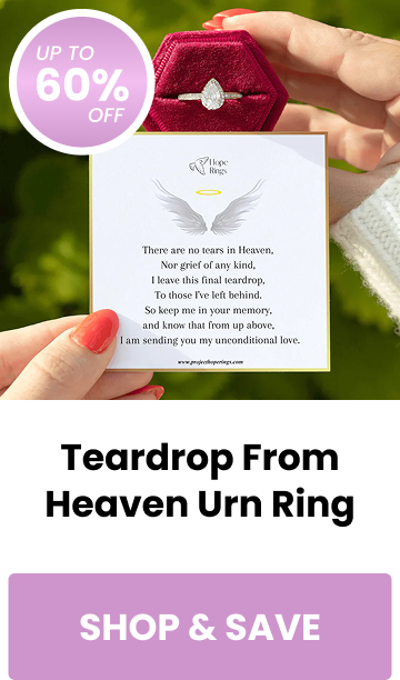 Teardrop From Heaven Urn Ring