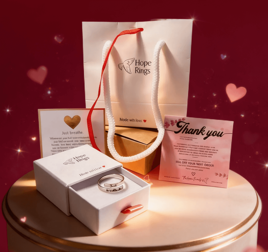 Hope Rings jewelry and packaging
