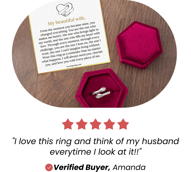 "I love this ring and think of my husband everytime I look at it!!" Verified Buyer, Amanda