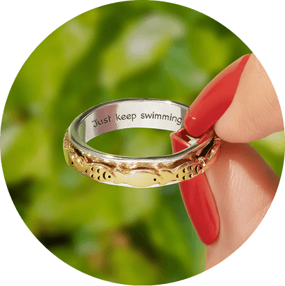 Just Keep Swimming Fidget Ring