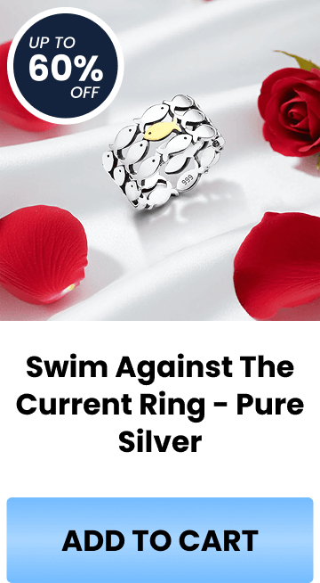 Swim Against The Current Ring - Pure Silver - ADD TO CART
