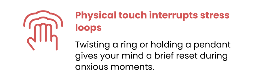 Physical touch interrupts stress loops