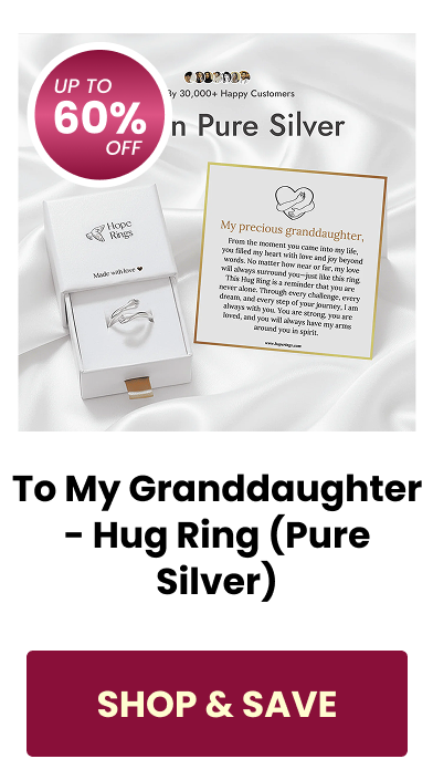 To My Granddaughter - Hug Ring (Pure Silver)