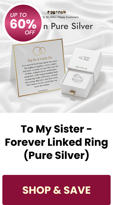 To My Sister - Forever Linked Ring (Pure Silver)