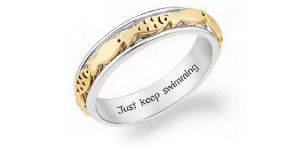 Just Keep Swimming Fidget Ring