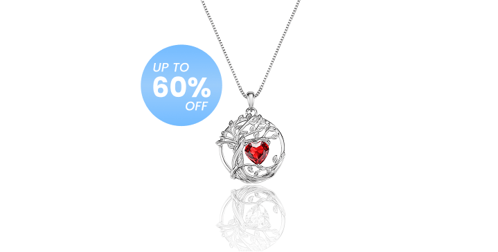 Birthstone Tree Of Life Necklace