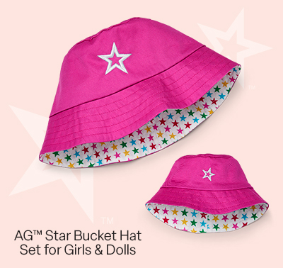AG Star Bucket Hat Set for Girls & Dolls