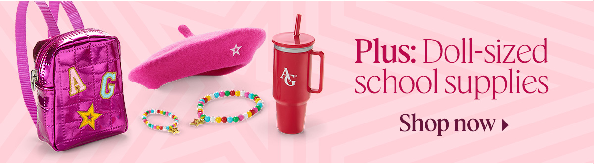 Doll-sized school supplies 