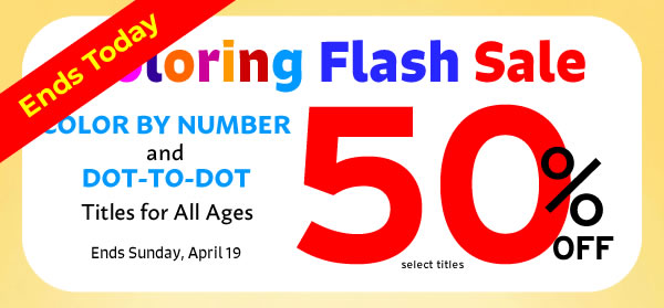Coloring Flash Sale: 50% Off