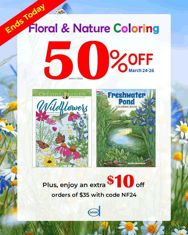 Floral & Nature Coloring Sale: 50% Off