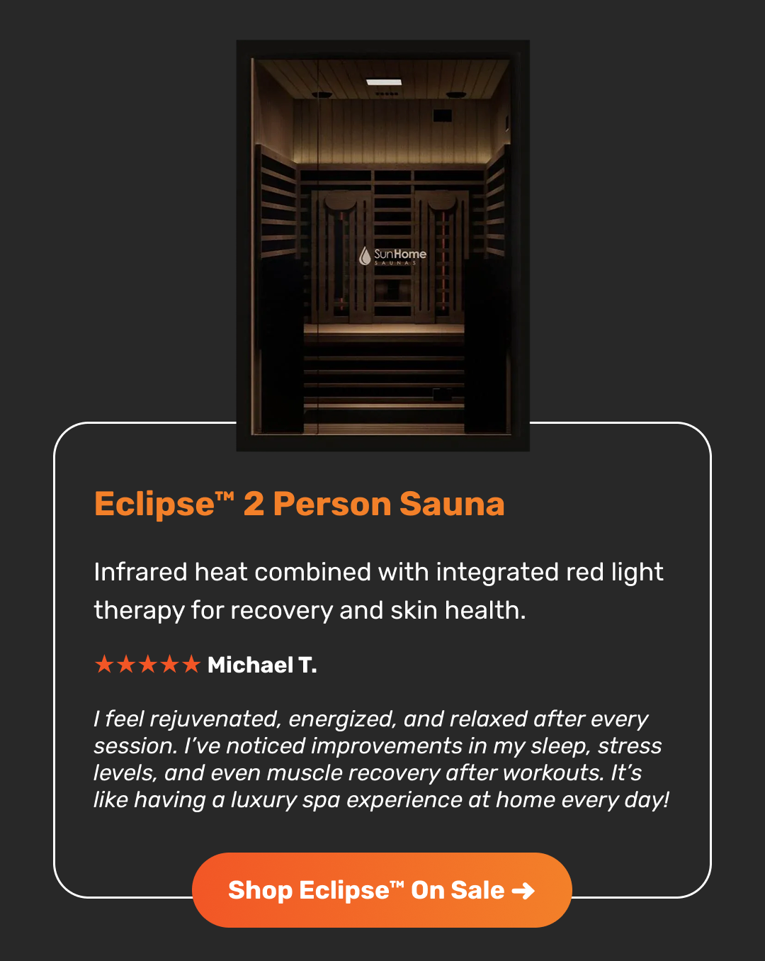 Eclipse™ 2 Person Sauna