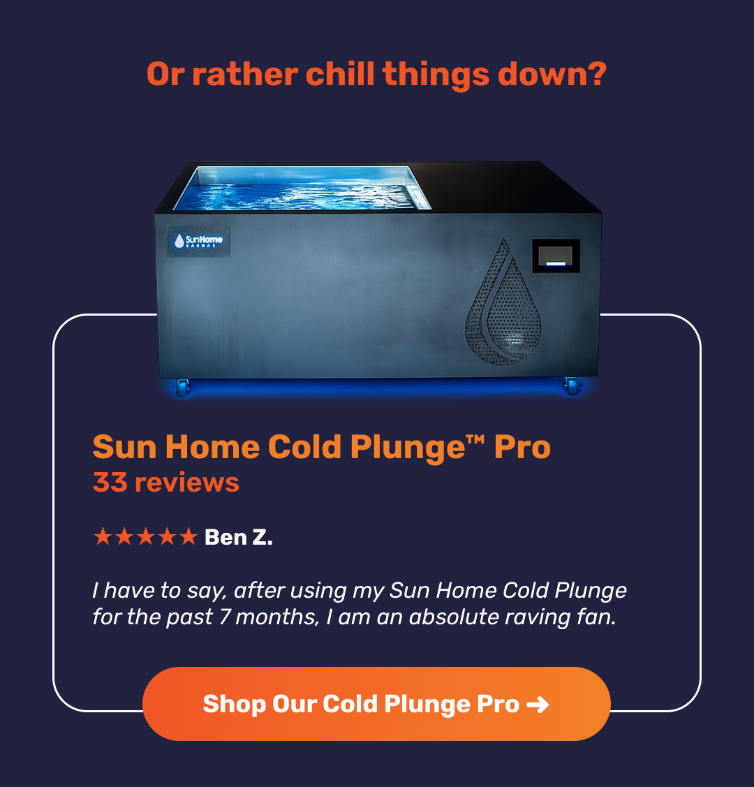Sun Home Cold Plunge™ Pro