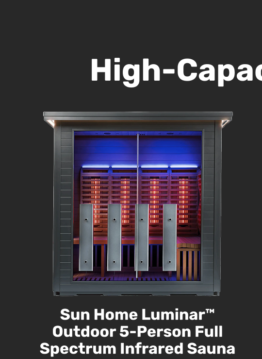 Sun Home Luminar™ Outdoor 5-Person Full Spectrum Infrared Sauna