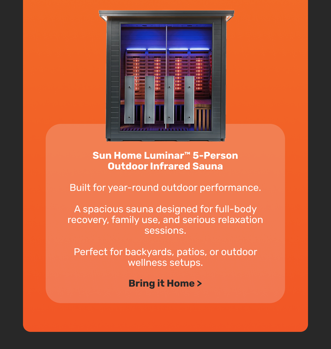 Sun Home Luminar™ 5-Person Outdoor Infrared Sauna