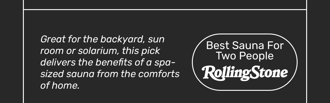 Best Sauna For Two People - Popular Science