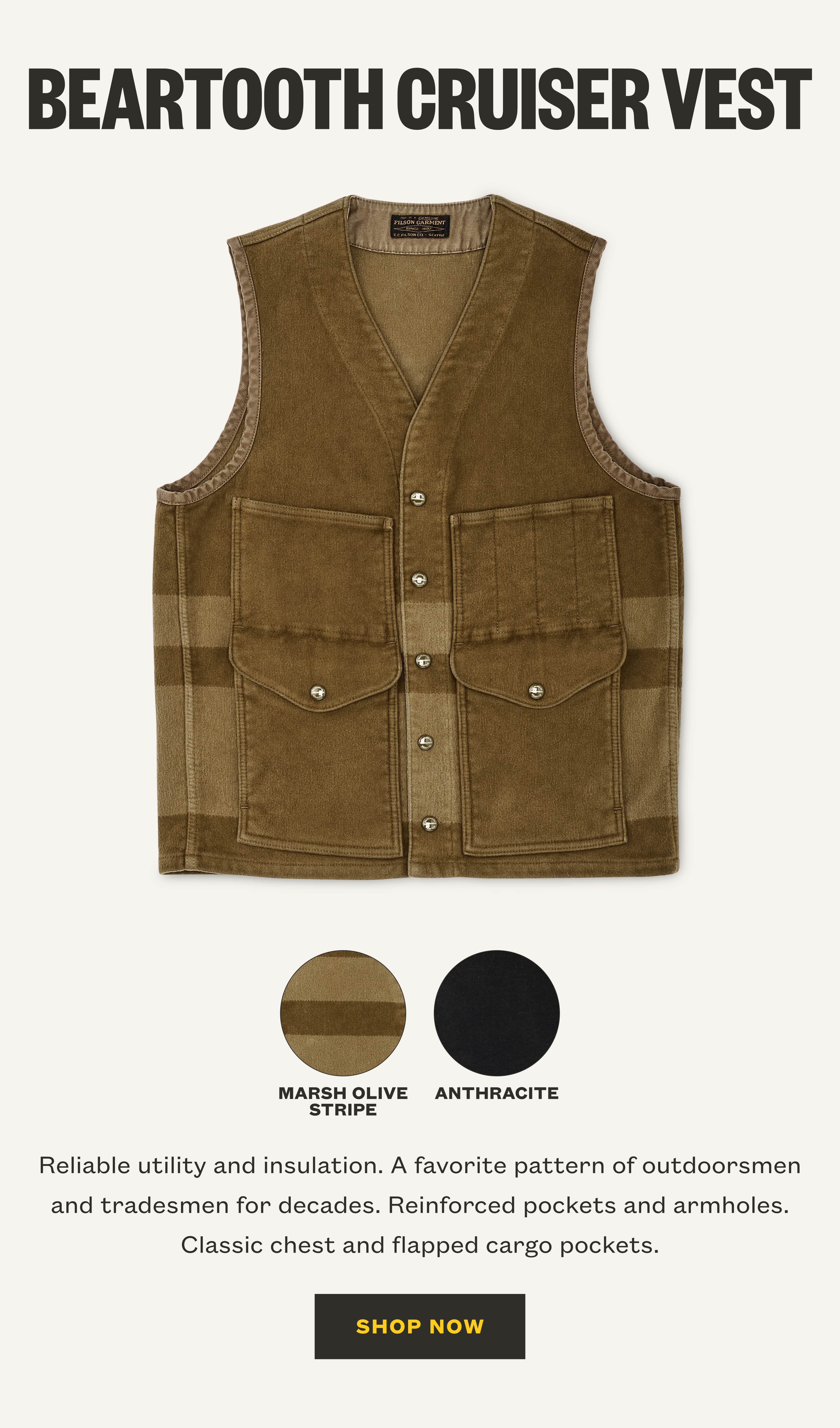 Filson: New Cruiser Vest & Jac-Shirt · Campaign Buzz