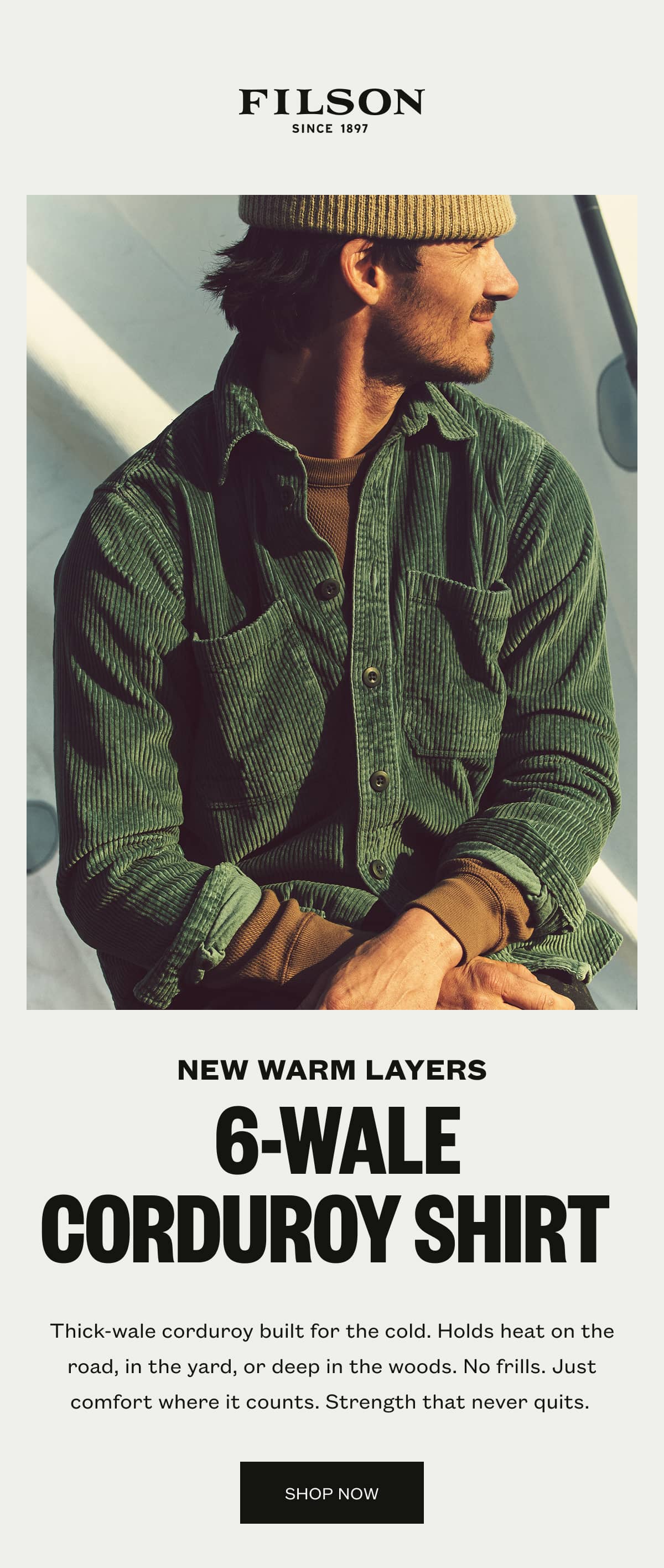 NEW WARM LAYERS - 6-WALE CORDUROY SHIRT